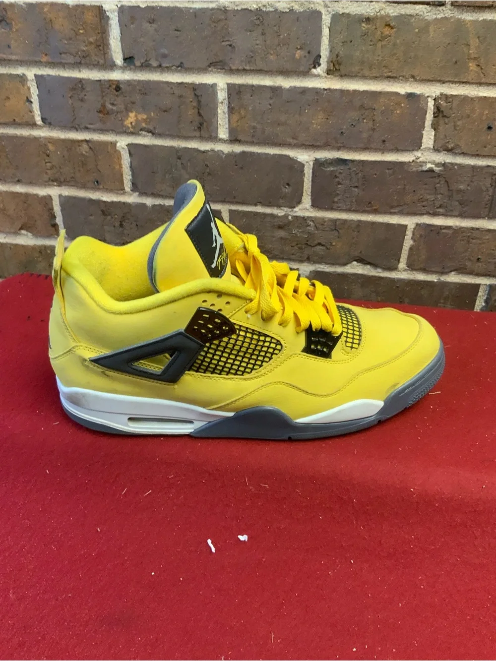 Jordan Bright Yellow and Gray Retro Sneakers